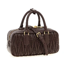 Brown Lamb Leather Handbag
