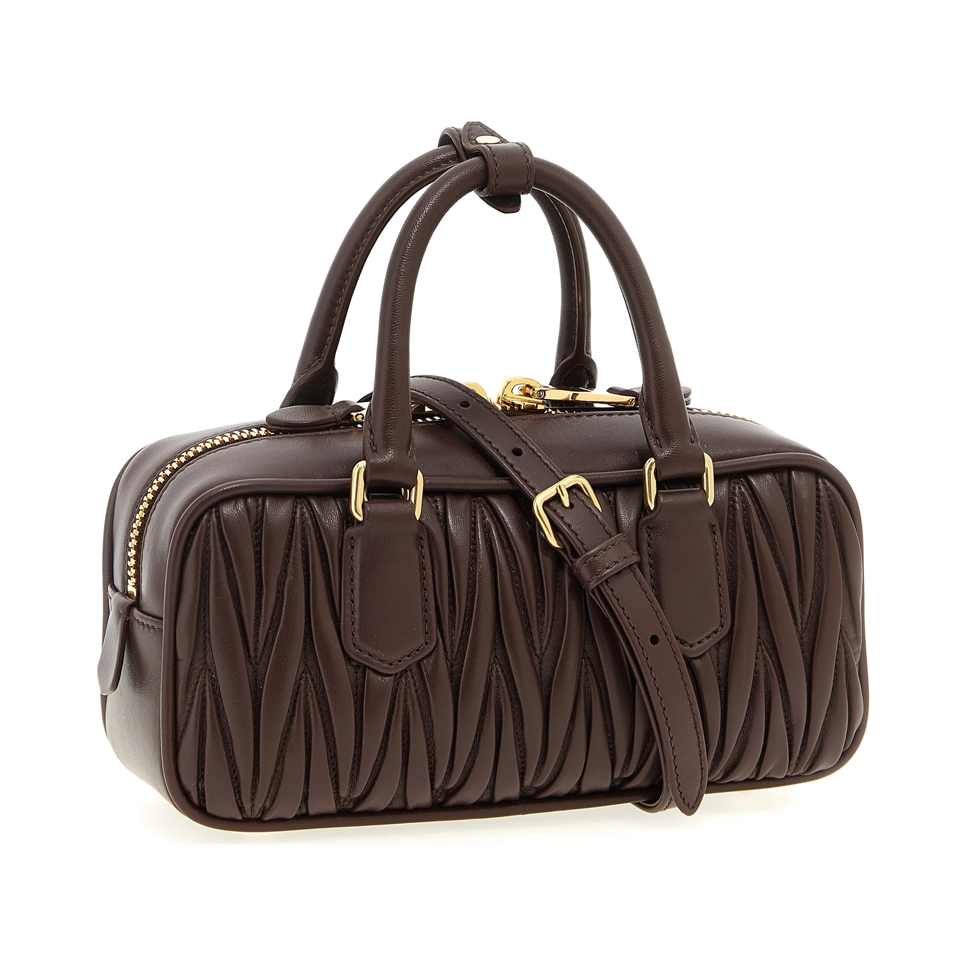 Brown Lamb Leather Handbag
