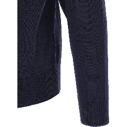 Blue Merino Wool Cardigan