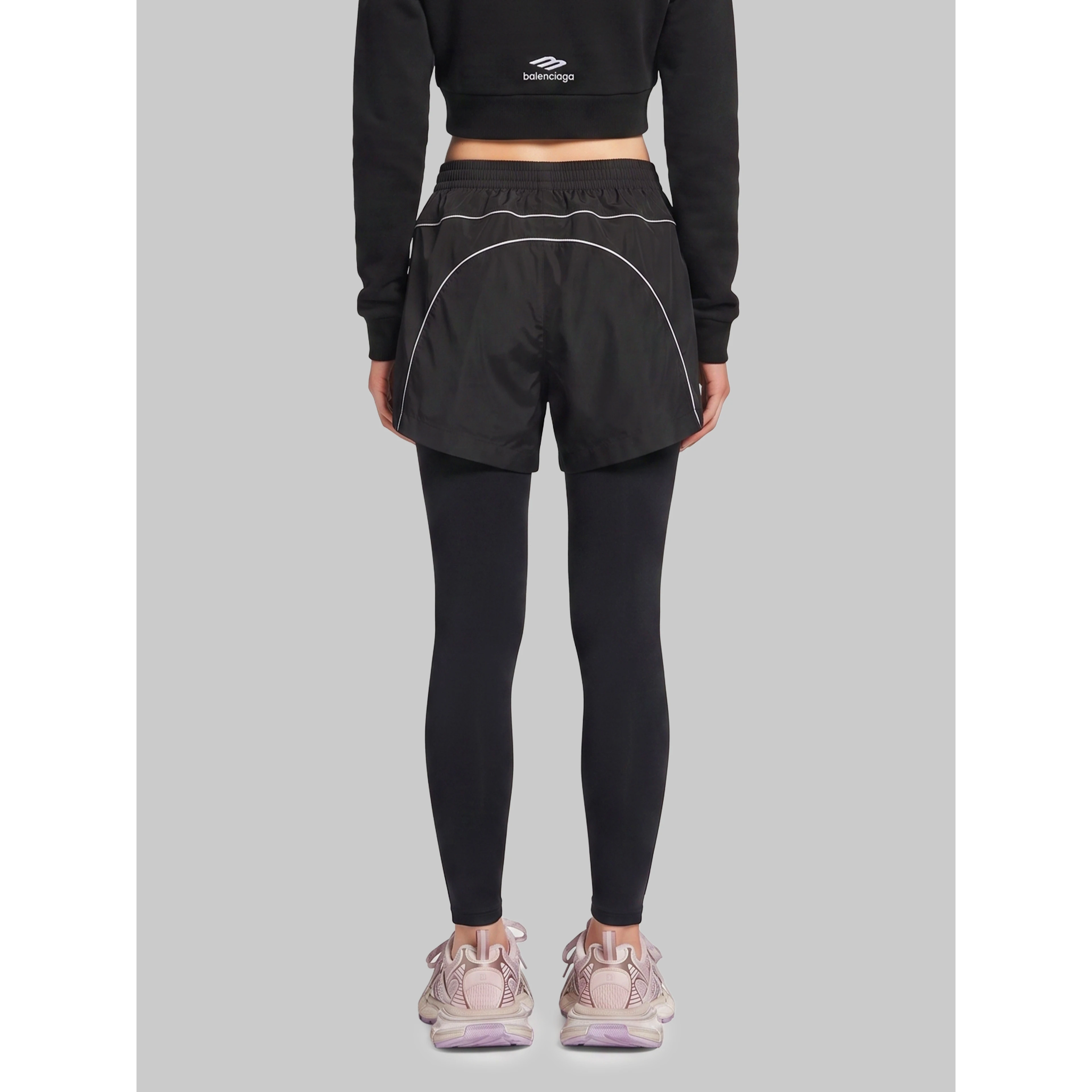 Techwear track shorts