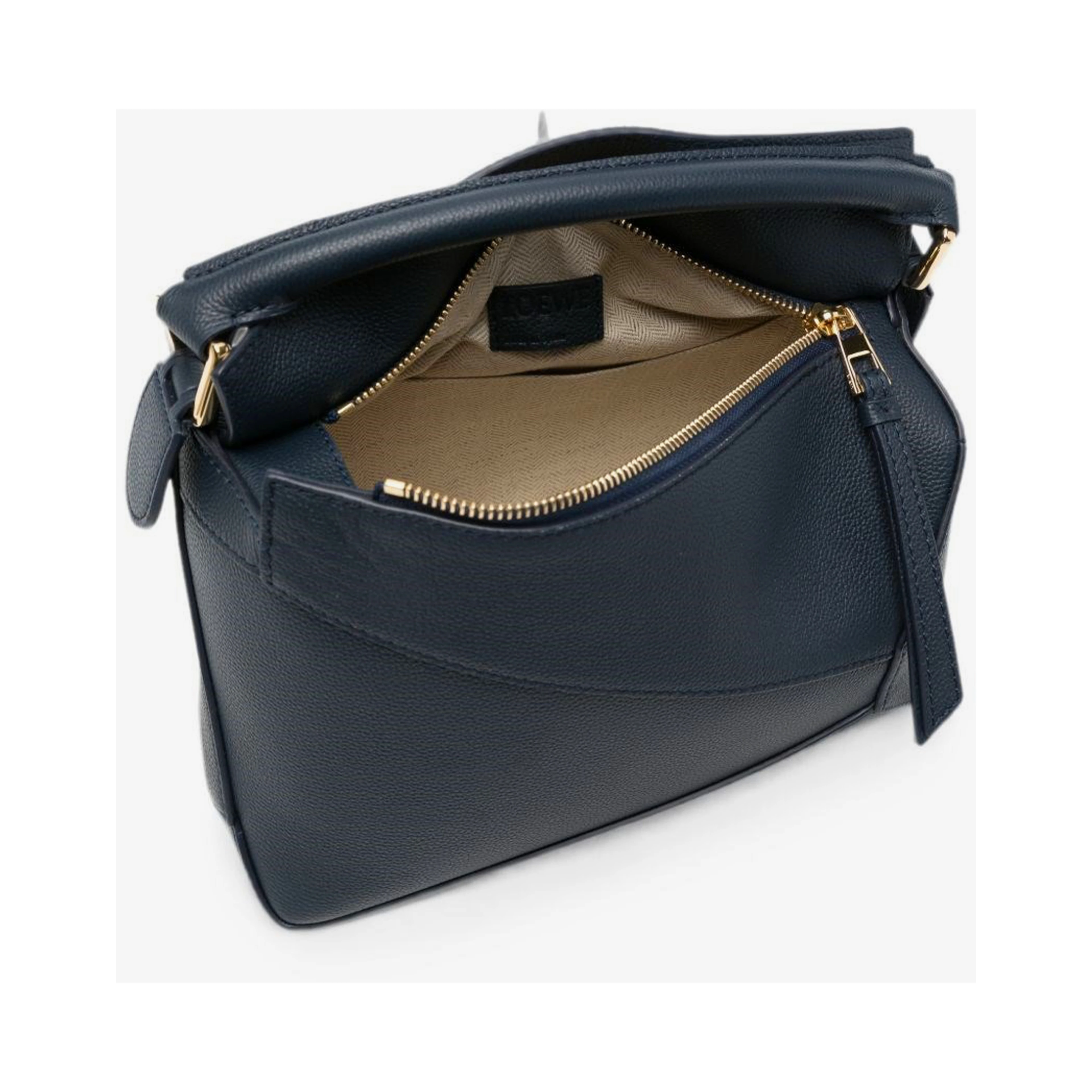 Small Puzzle Edge bag in deep navy blue
