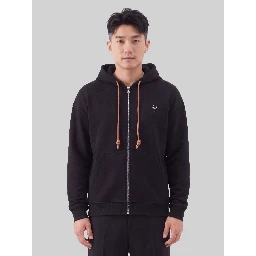 Zip-up cotton hoodie