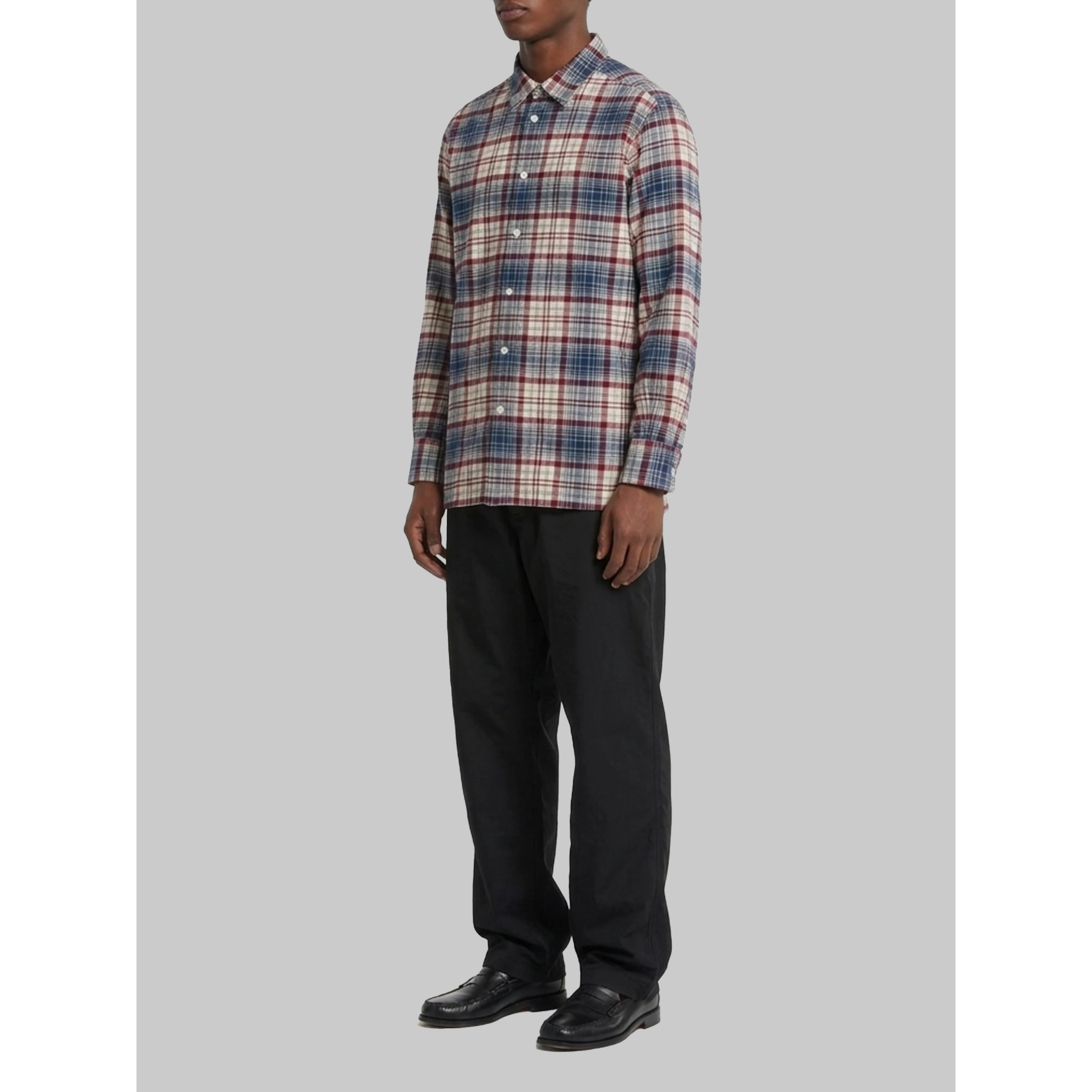 Plaid woolen shirt