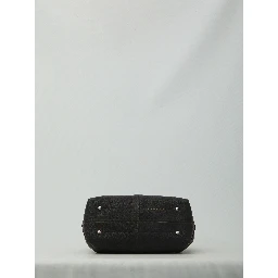 Small hammered leather shopping bag