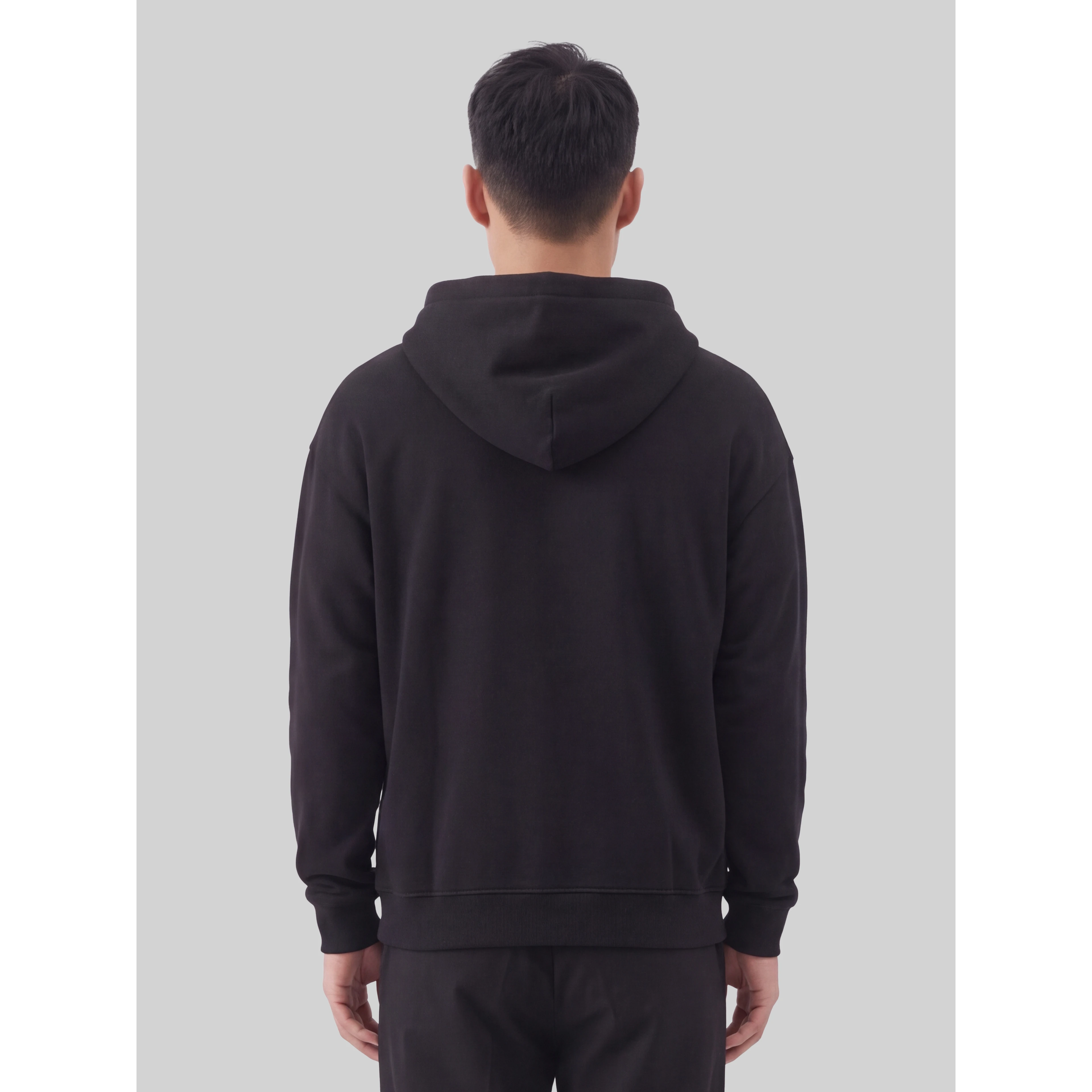 Zip-up cotton hoodie