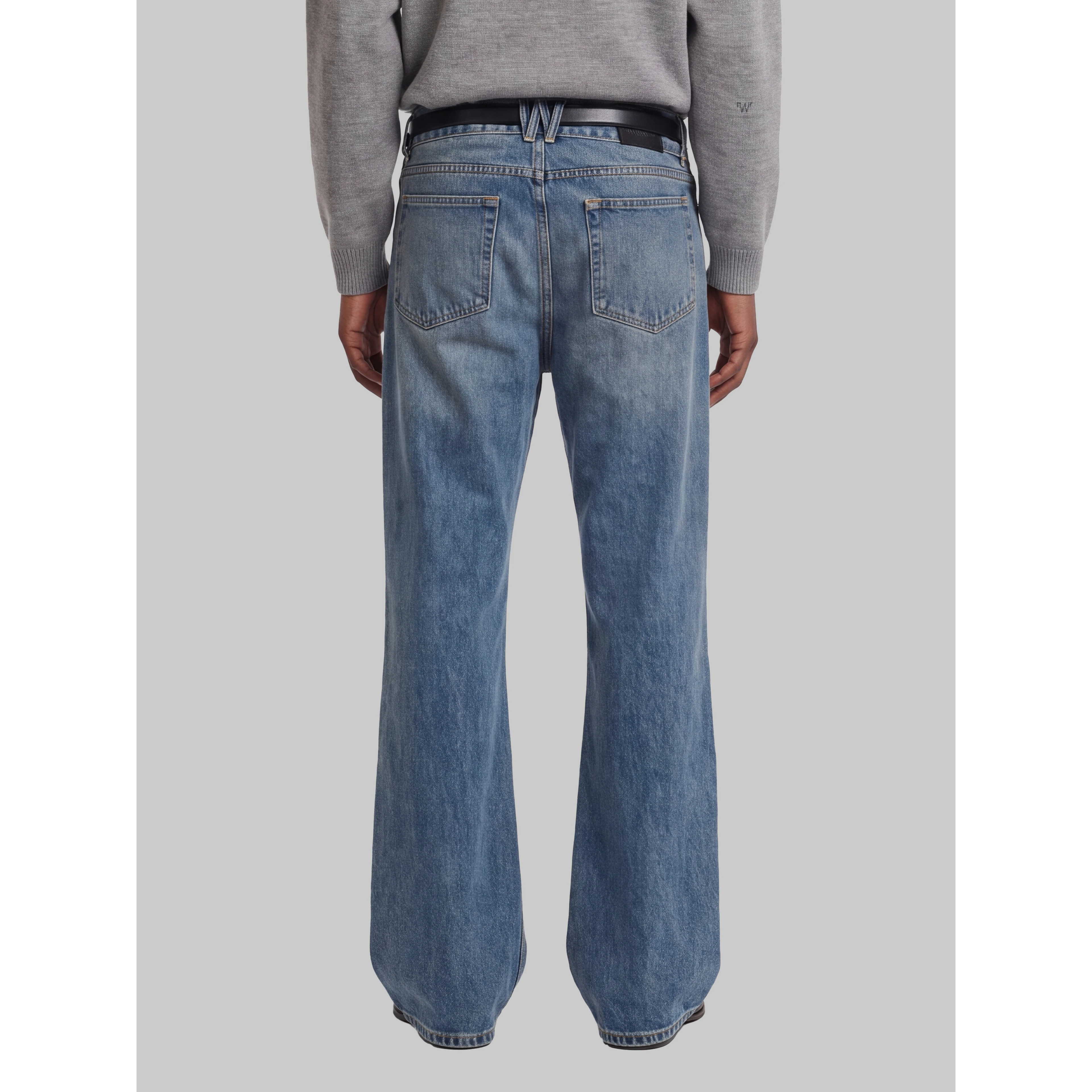 Flared denim jeans
