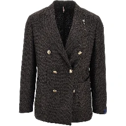 Mélange tweed tailored jacket
