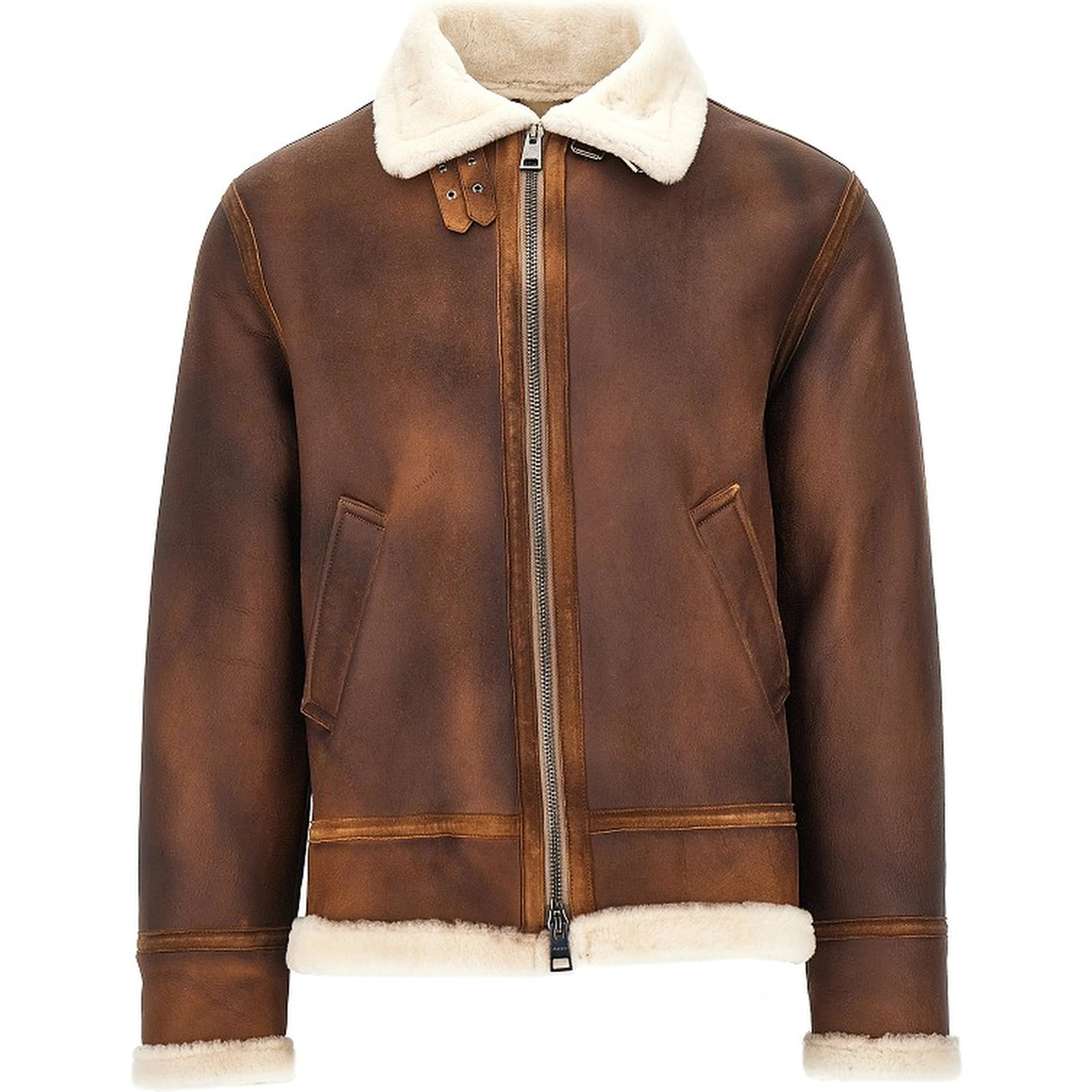 Waxed shearling Aviator jacket