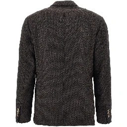 Mélange tweed tailored jacket