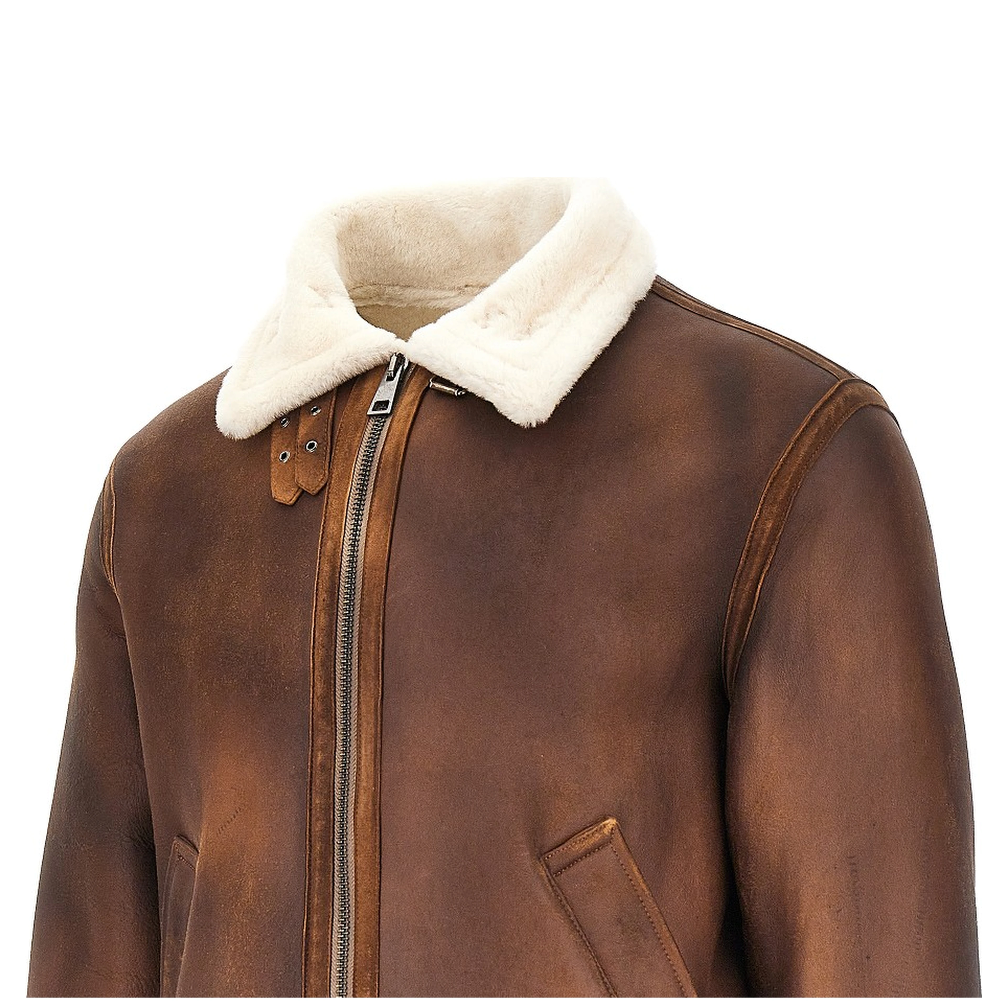 Waxed shearling Aviator jacket