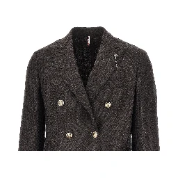 Mélange tweed tailored jacket