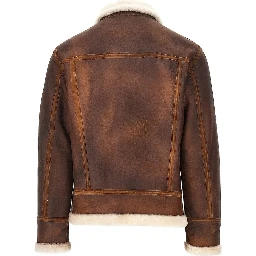 Waxed shearling Aviator jacket