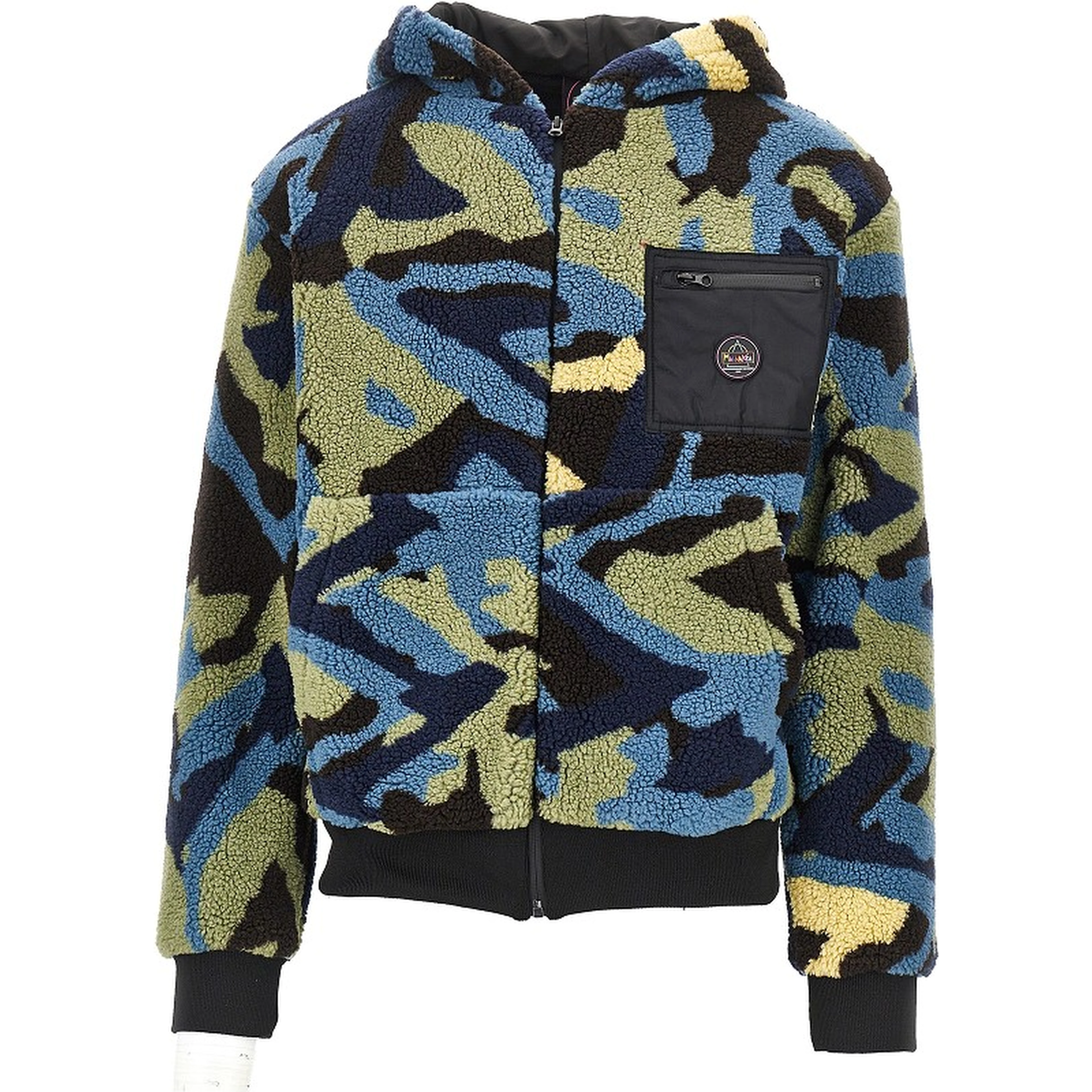 Camouflage sherpa blouson