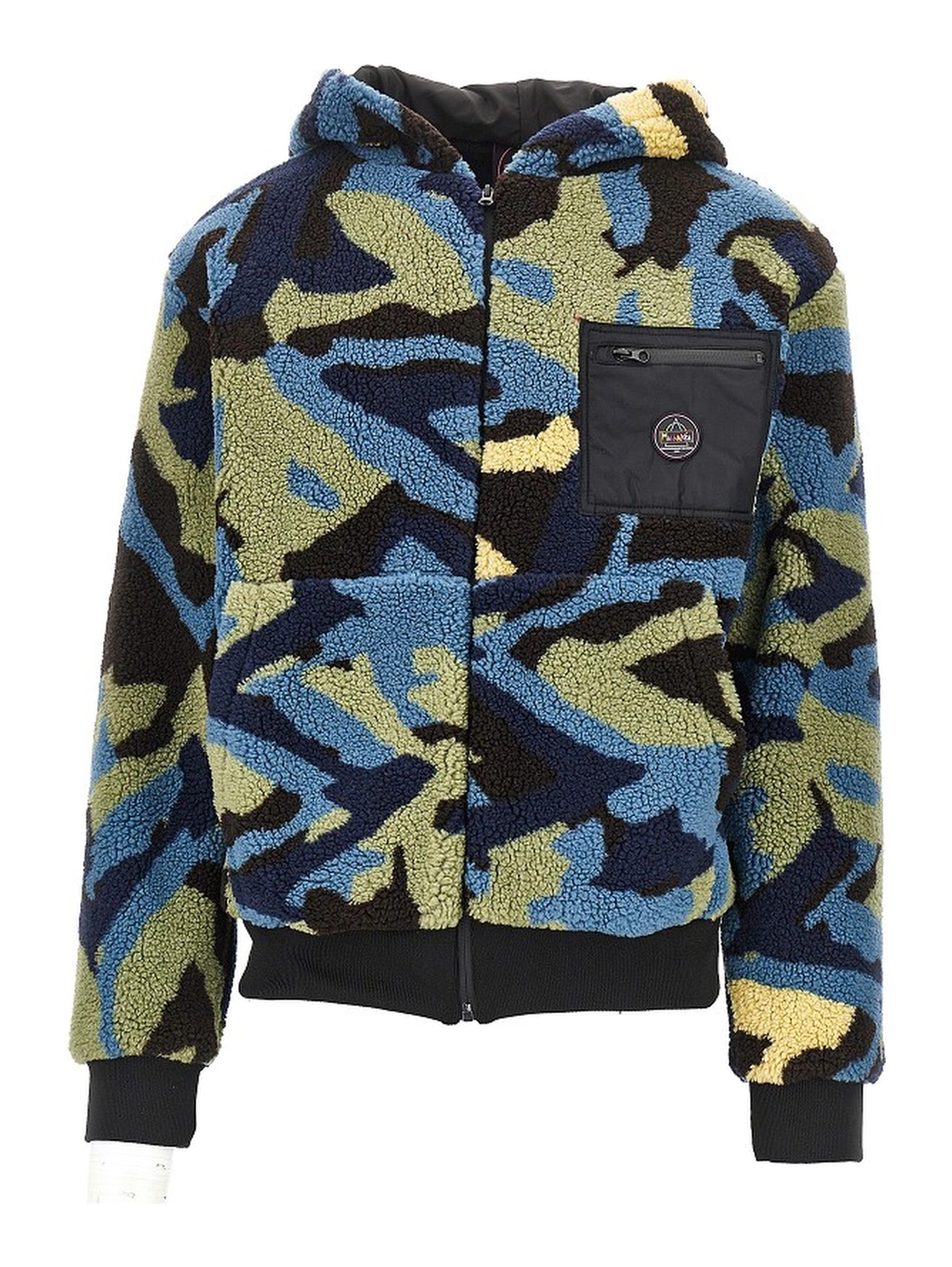 Camouflage sherpa blouson