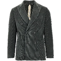 Corduroy double-breasted jacket