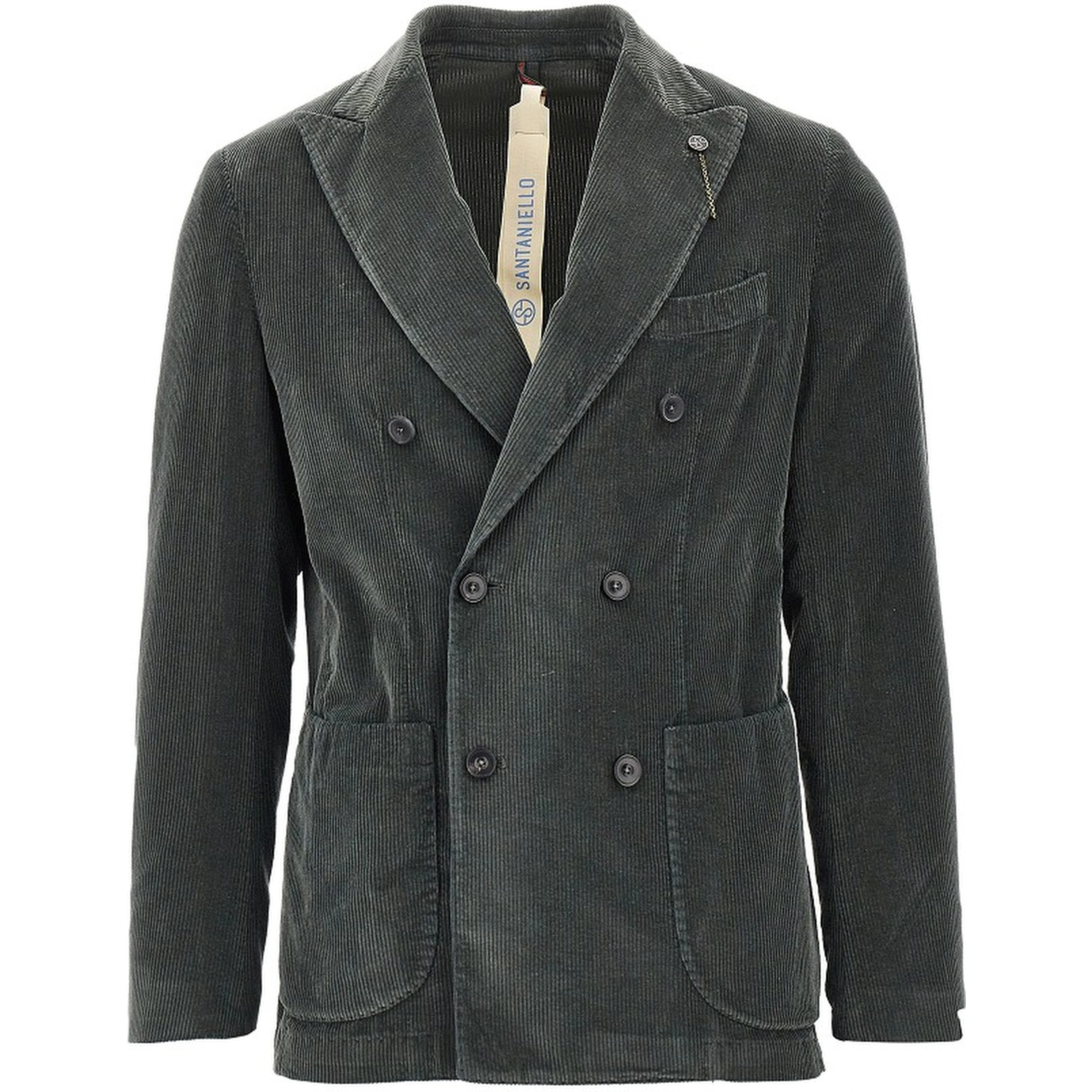Corduroy double-breasted jacket