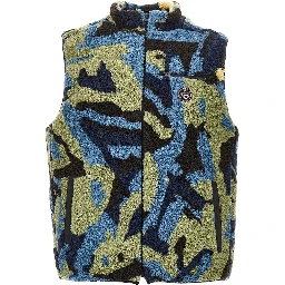 Camouflage sherpa vest