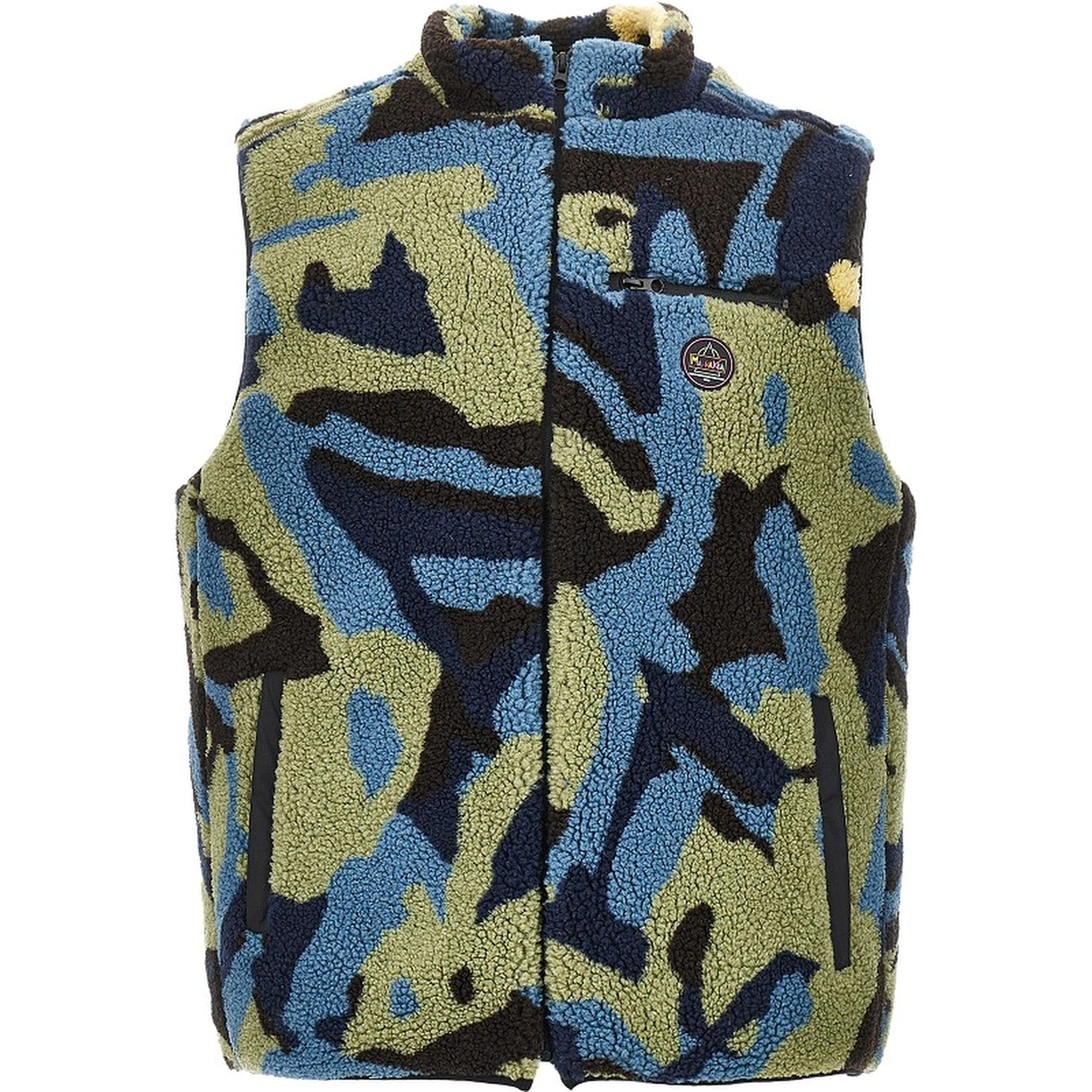 Camouflage sherpa vest