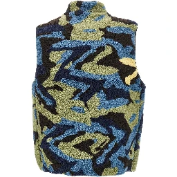 Camouflage sherpa vest