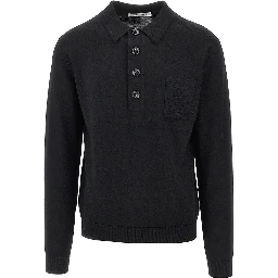'Curtis' wool polo shirt