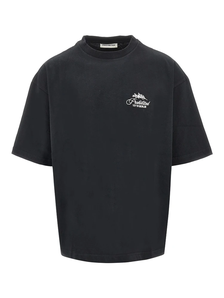 'PB Leaf' embroidered T-shirt