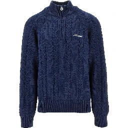 Cable knit quarter zip sweater