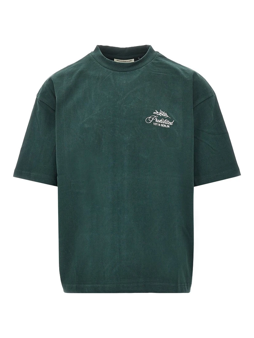 'PB Leaf' embroidered T-shirt