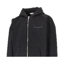 Logo print full-zip hoodie