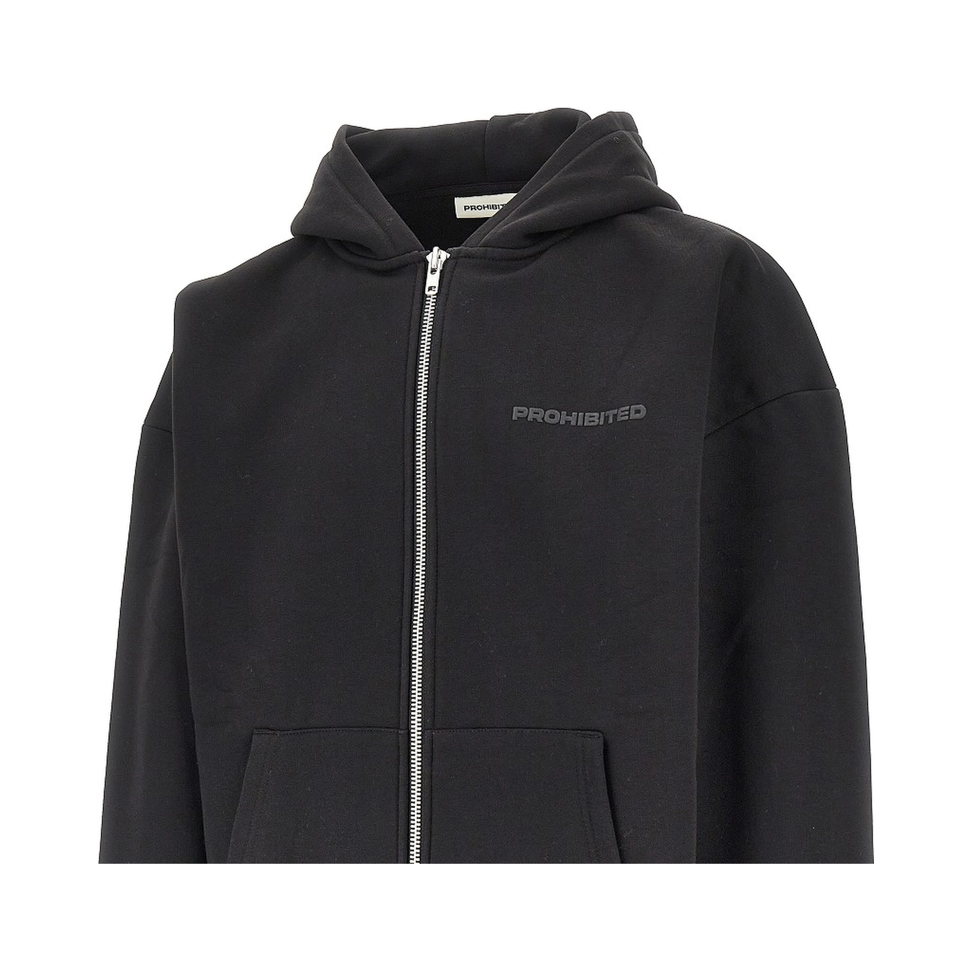 Logo print full-zip hoodie