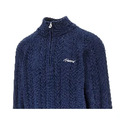Cable knit quarter zip sweater