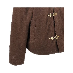 Faux shearling Varsity jacket+
