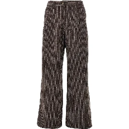 'Revival' pinstriped pleated pants