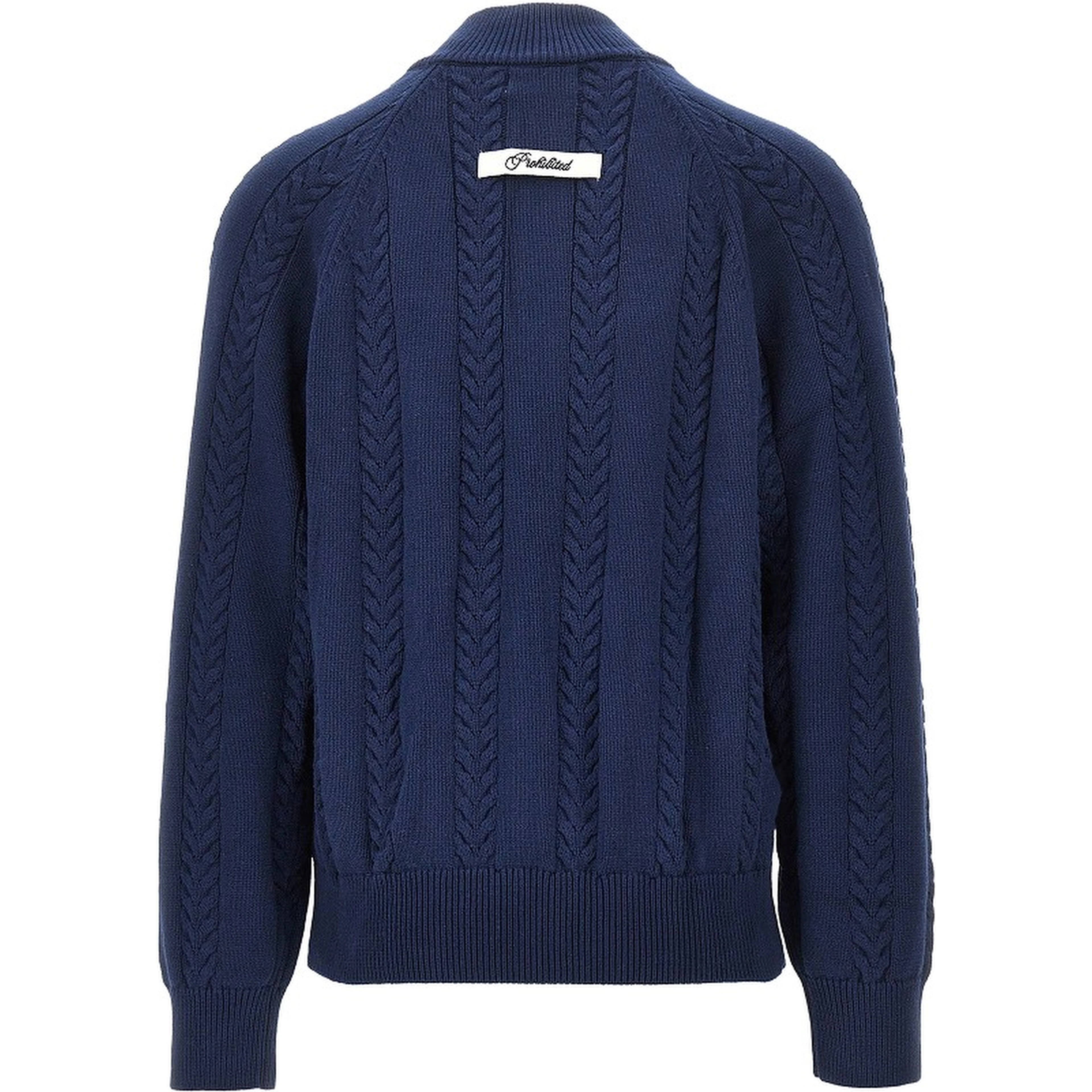 Cable knit quarter zip sweater