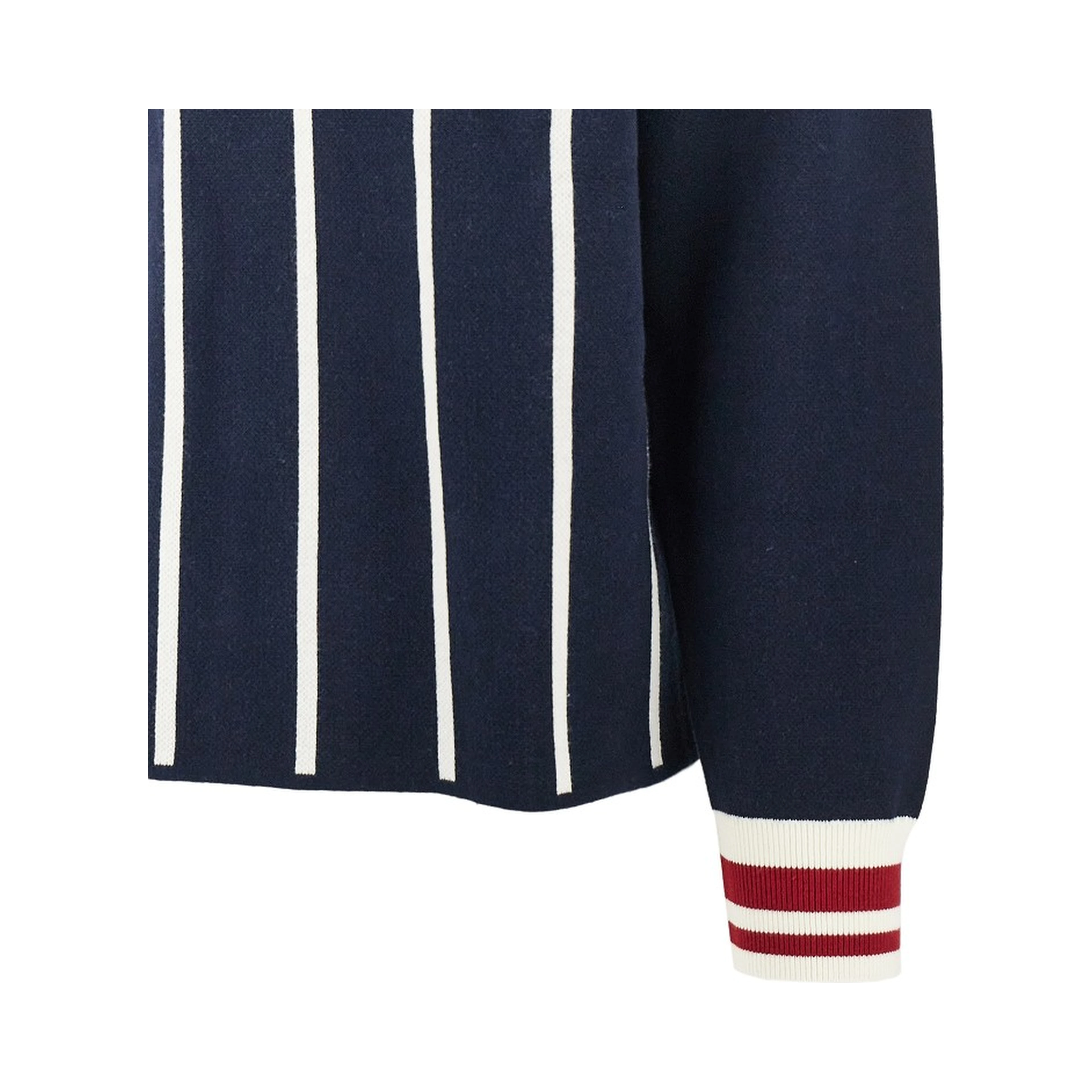 'Field Numbers' knitted polo sweater