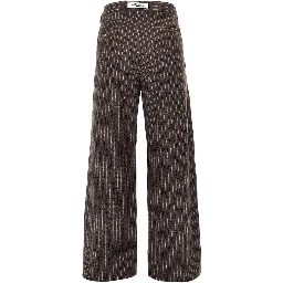 'Revival' pinstriped pleated pants