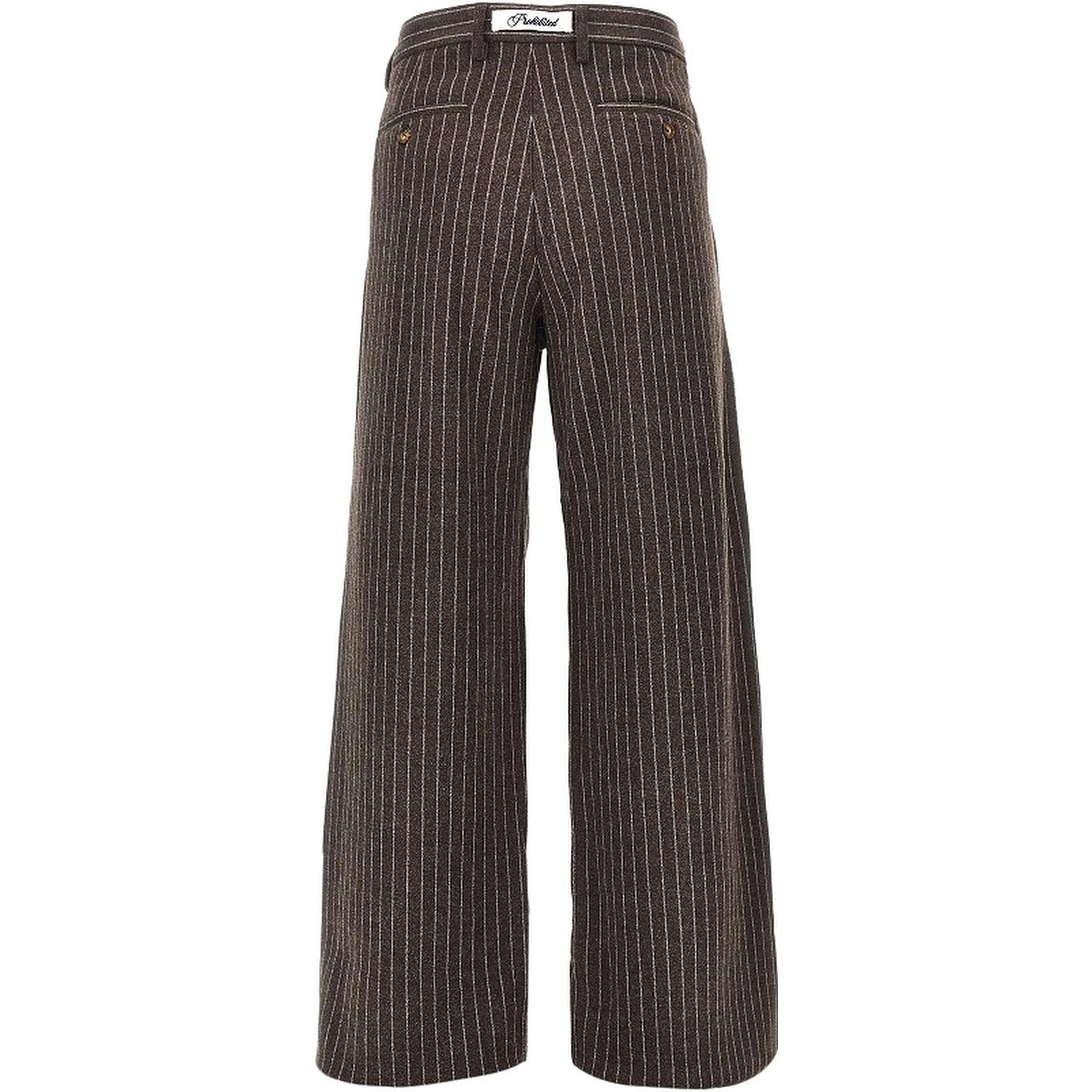 'Revival' pinstriped pleated pants