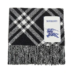 Check cashmere scarf