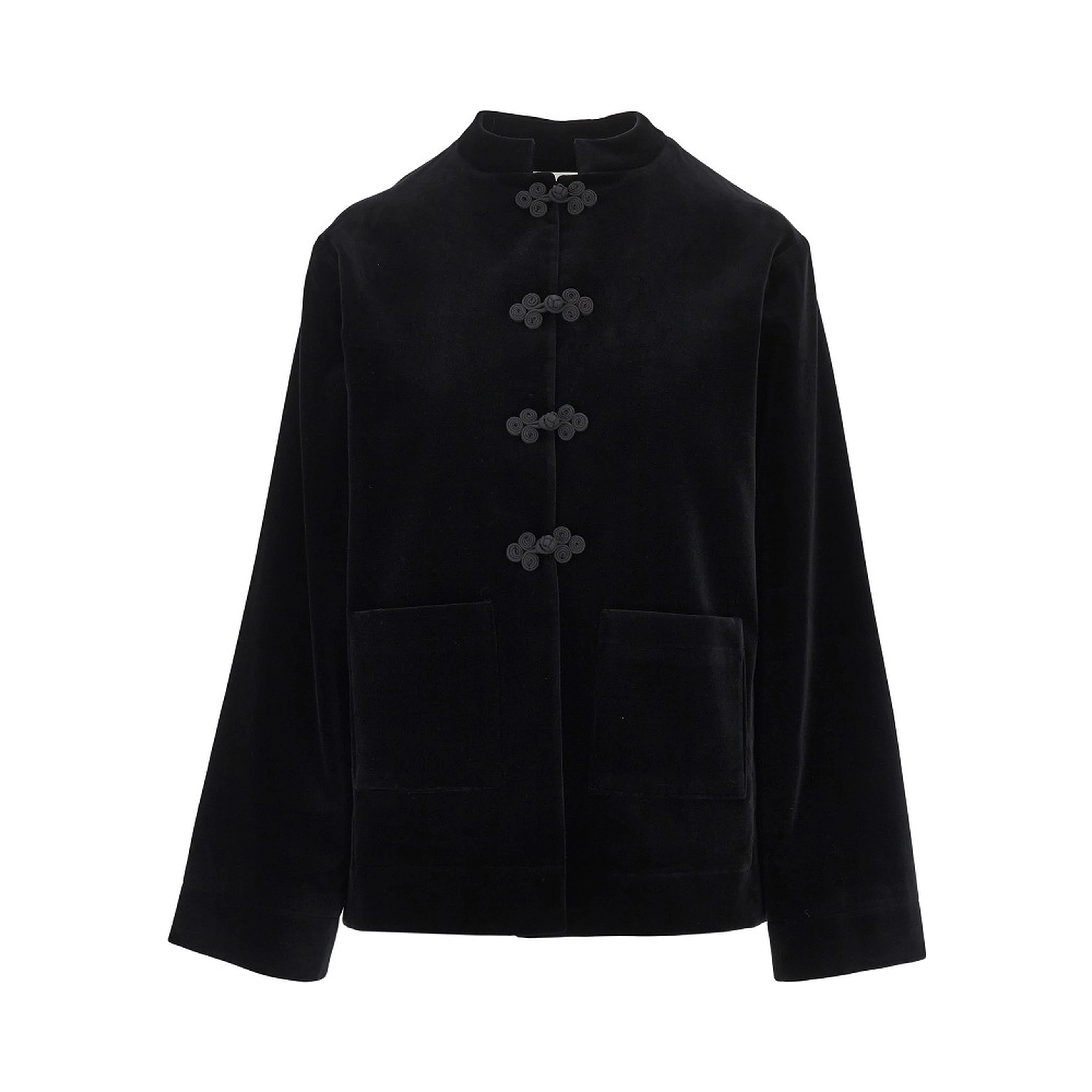 Pankou closure velvet jacket