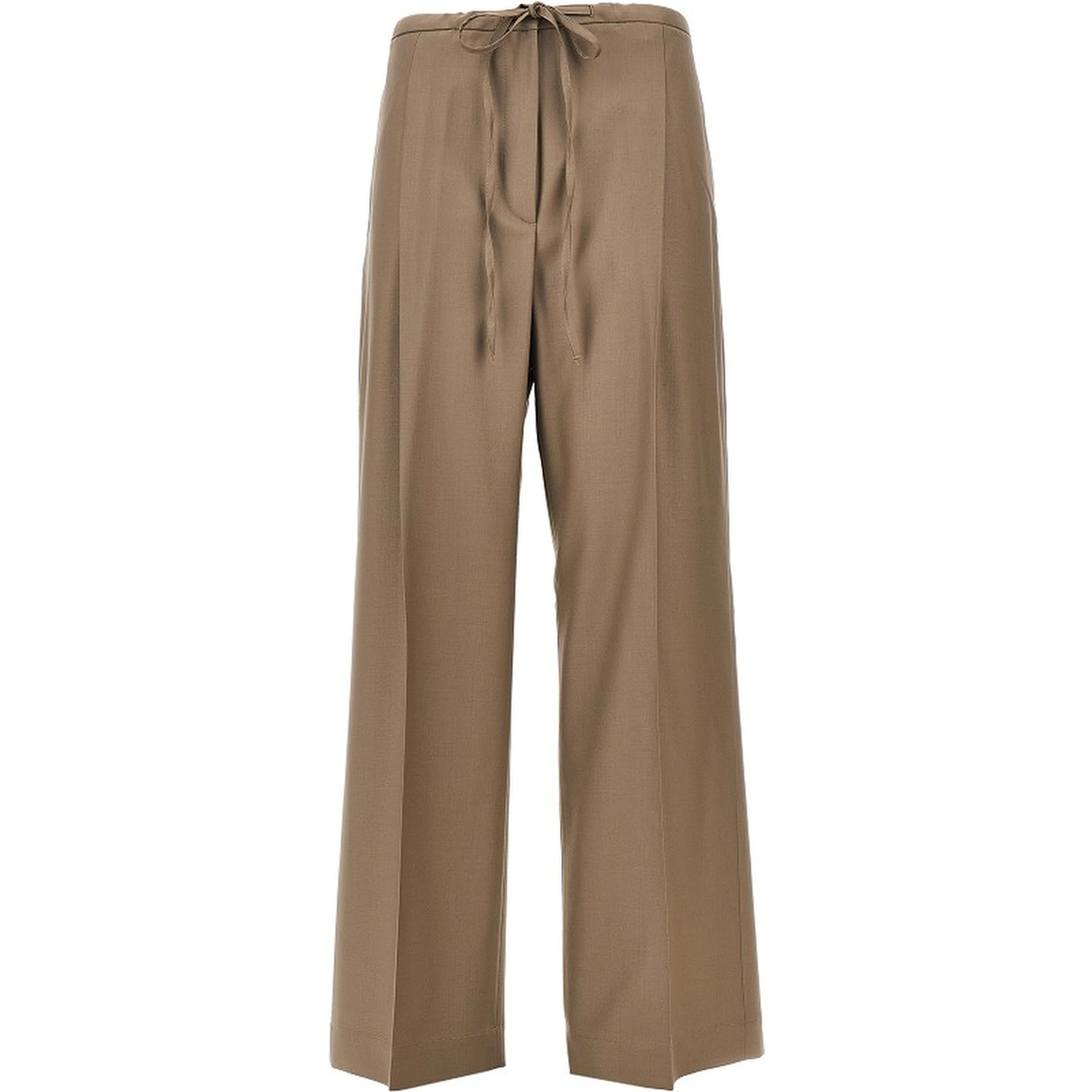 Single pleat wool pants