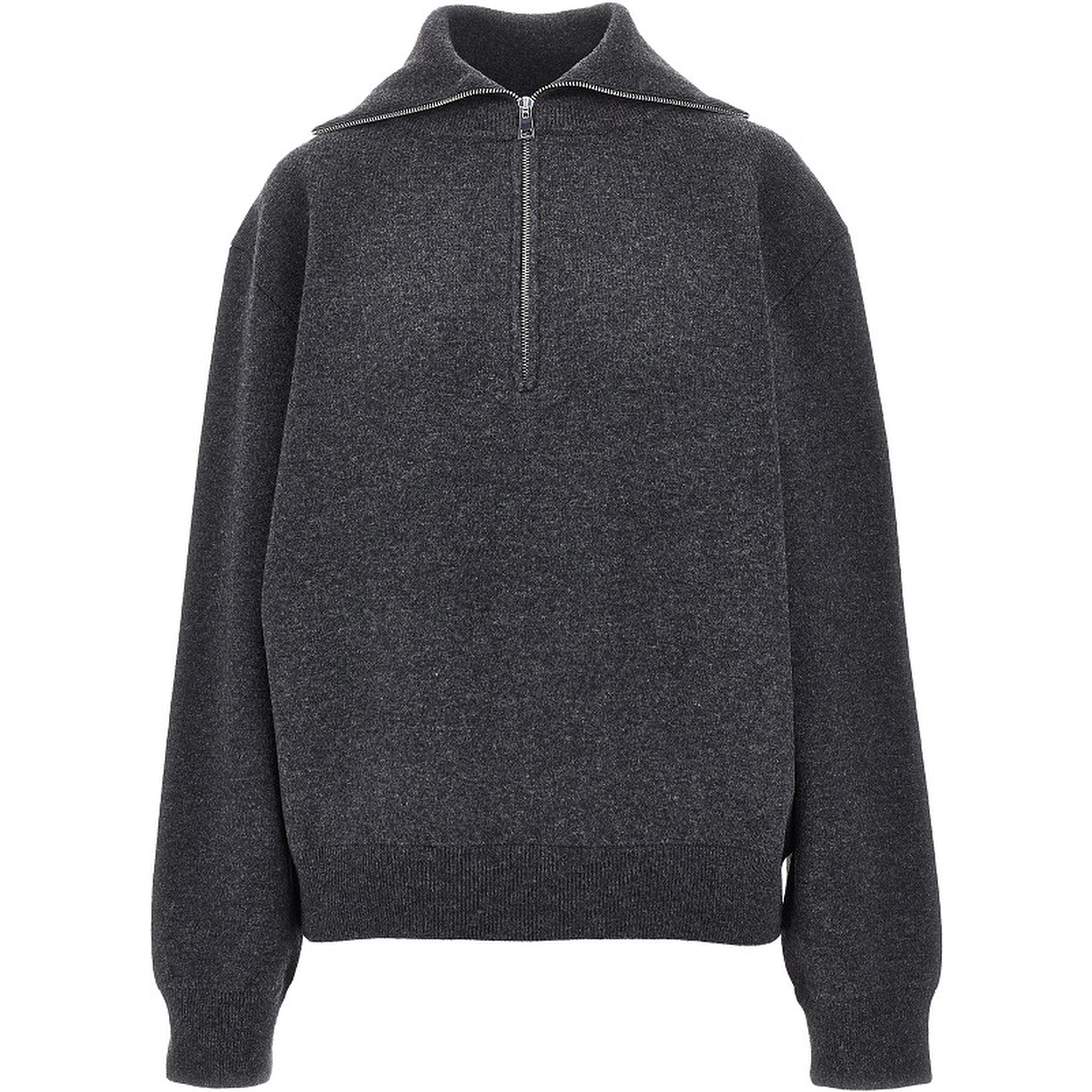 Wool and cashmere half-zip sweater