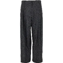 'August' pleated flannel pants