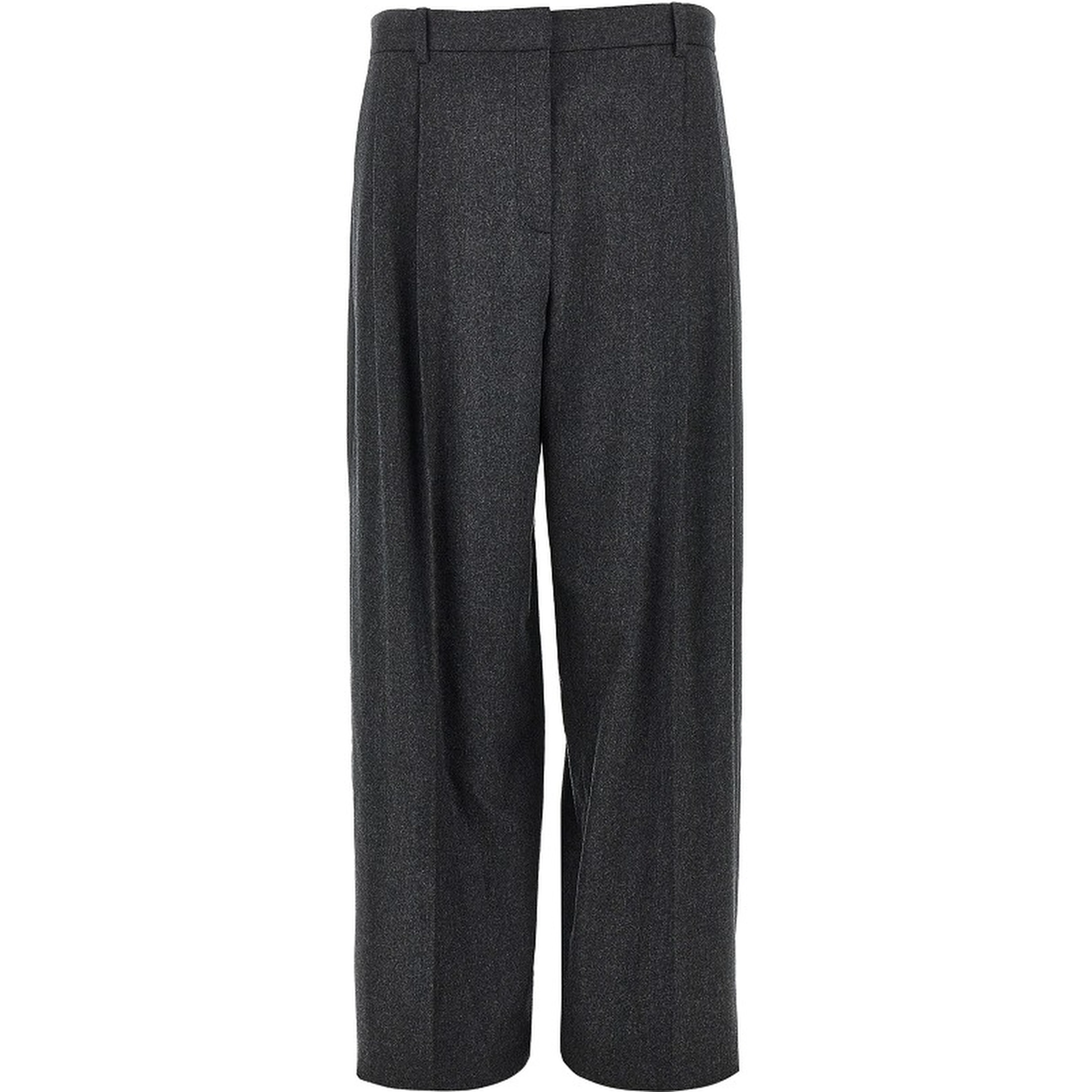 'August' pleated flannel pants