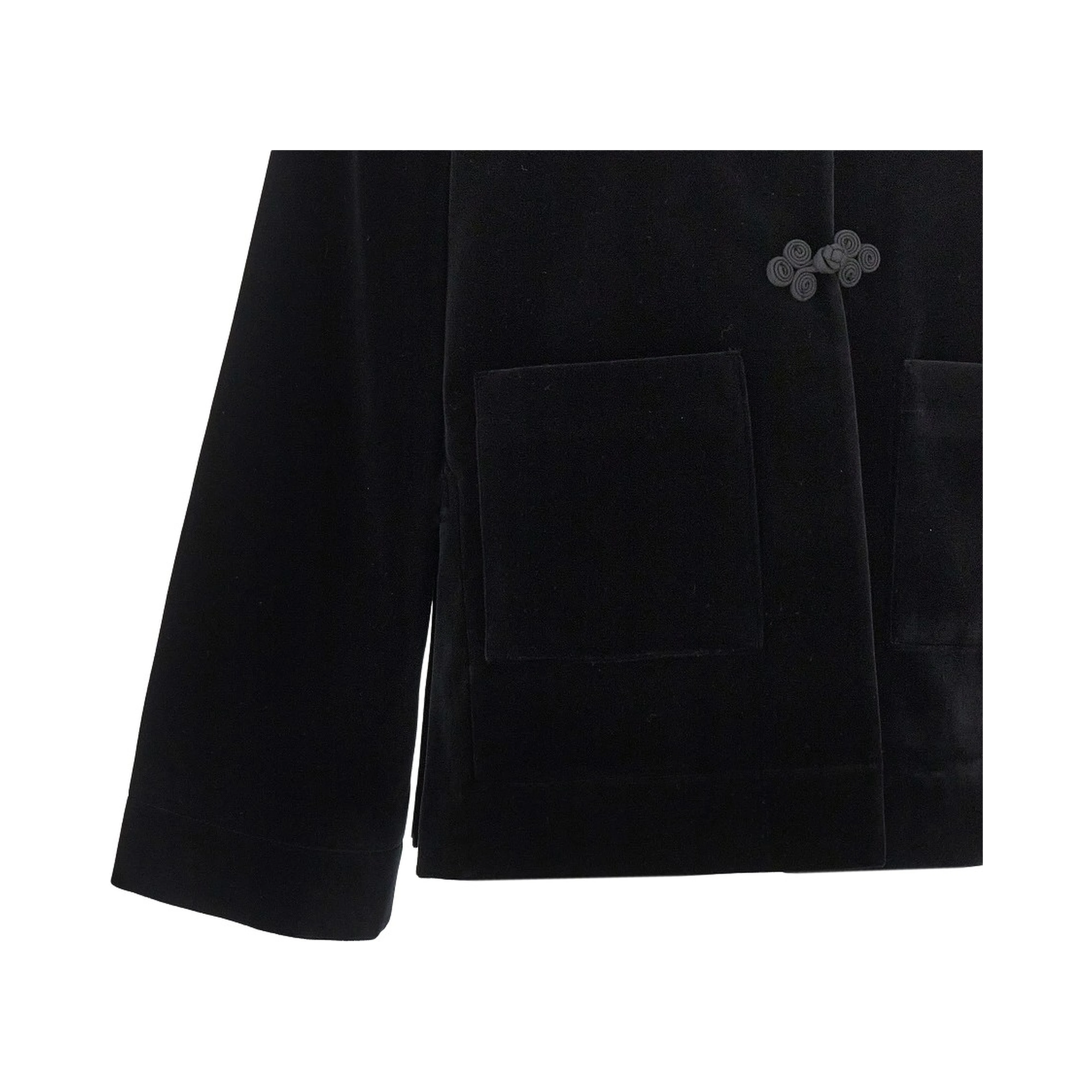 Pankou closure velvet jacket