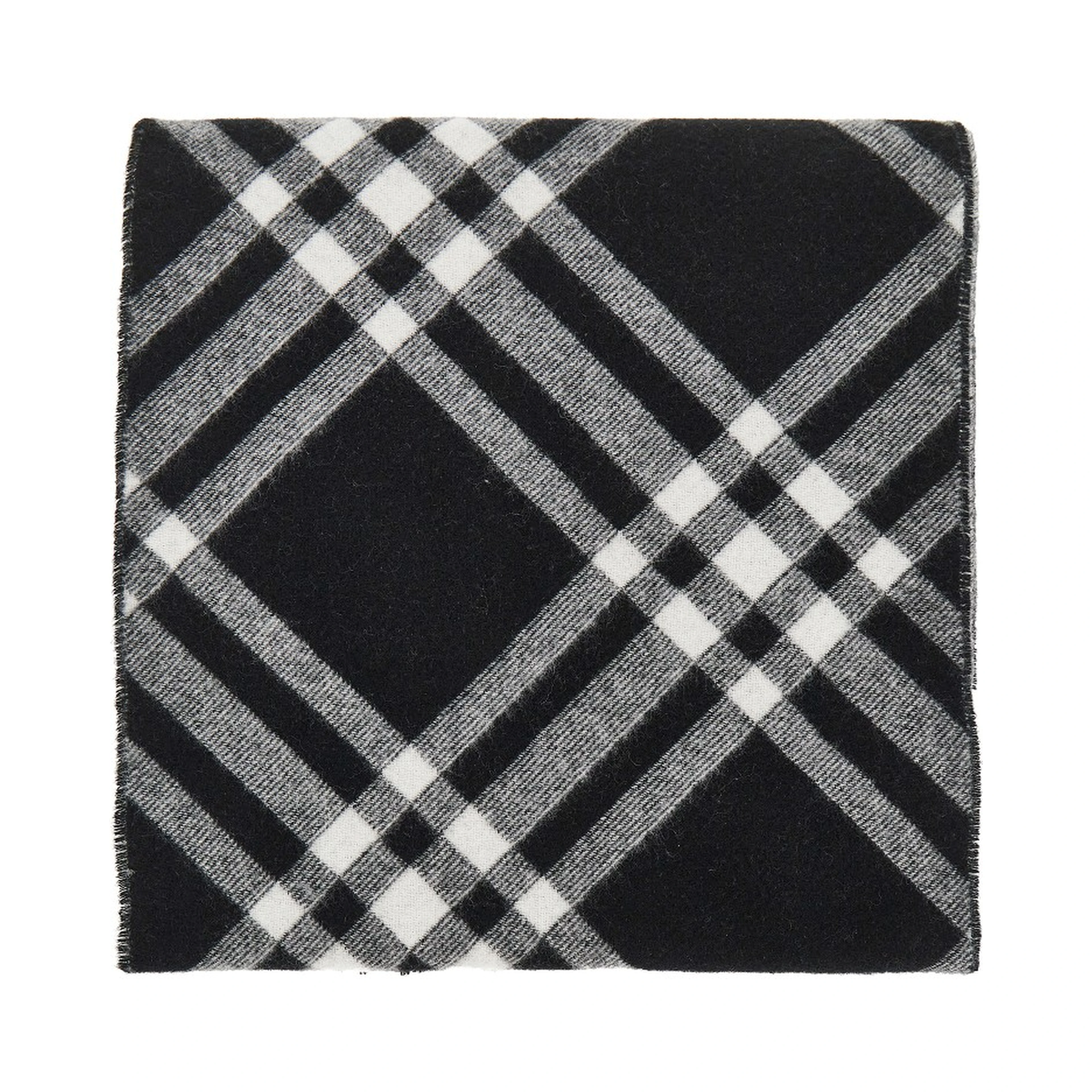 Check cashmere scarf