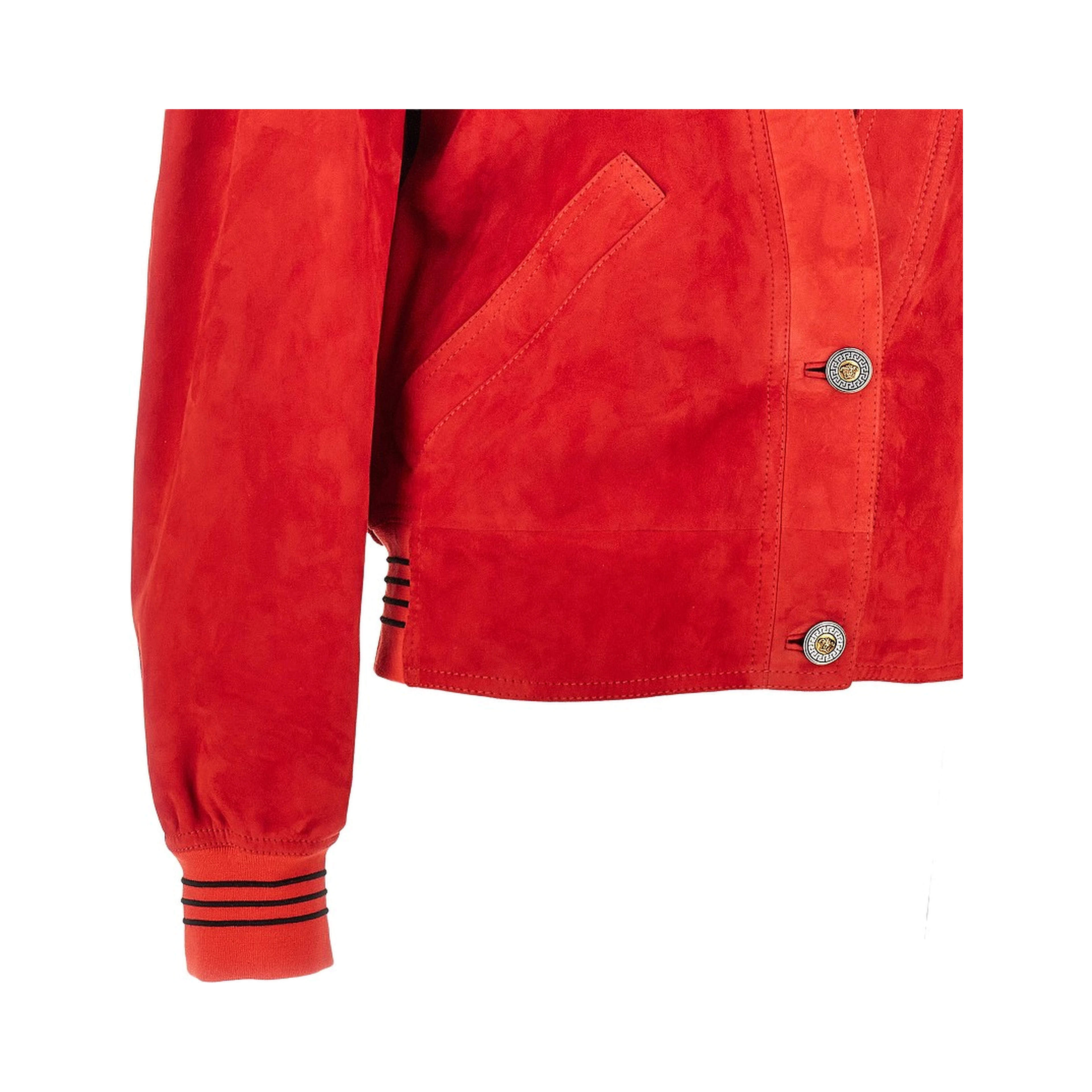 Suede leather cardigan