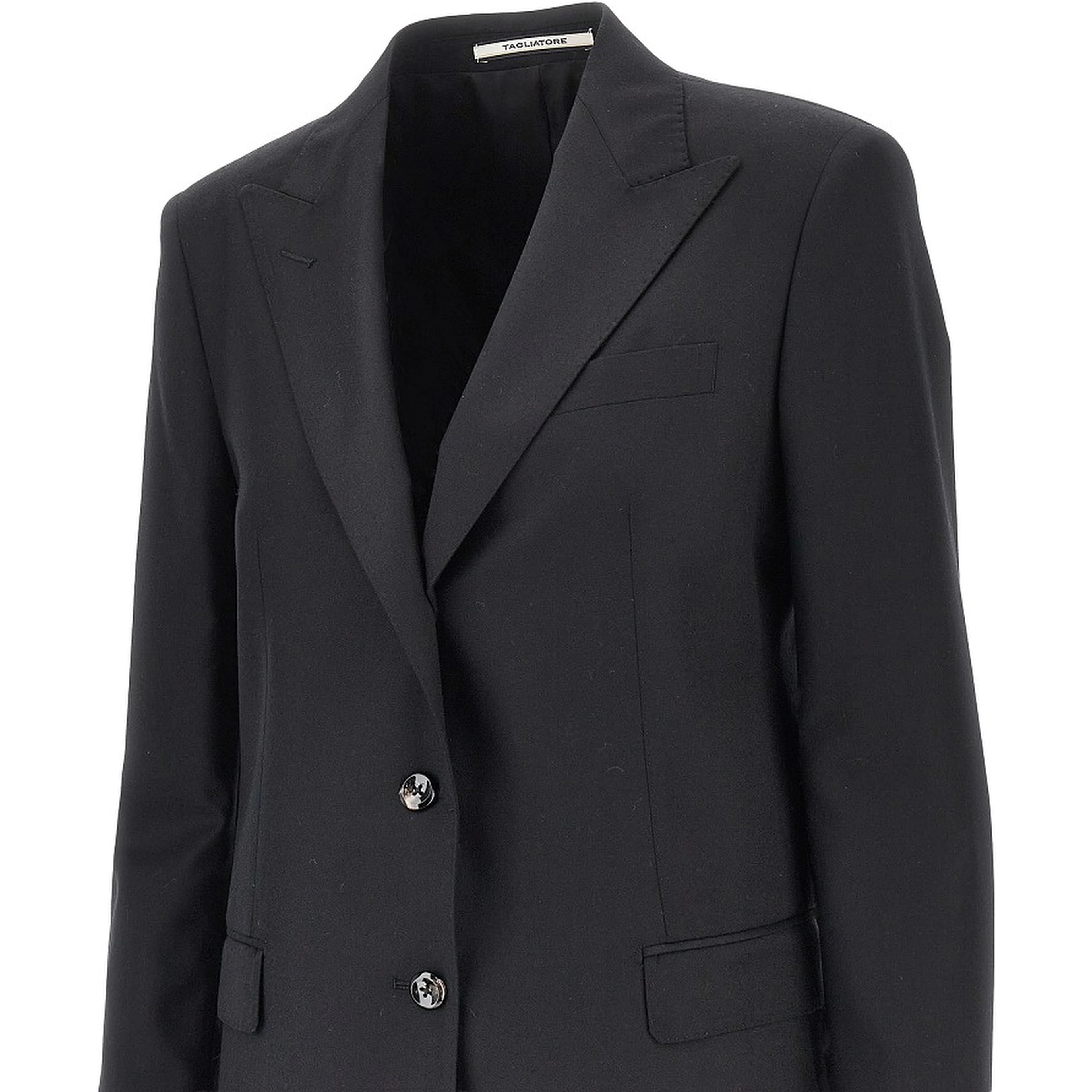 Wool and silk 'Bertha' single-breasted jacket