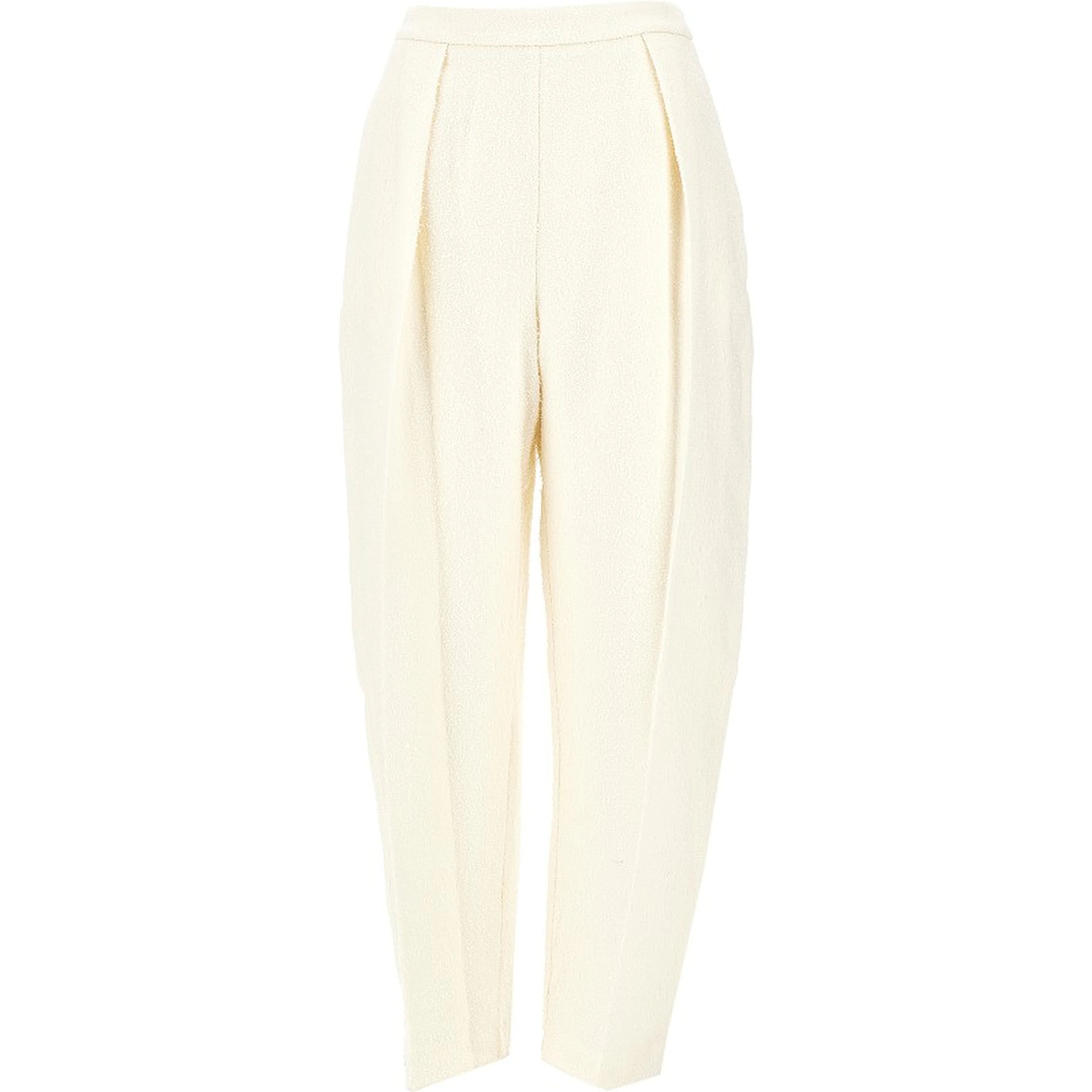 Sculptural bouclé pants