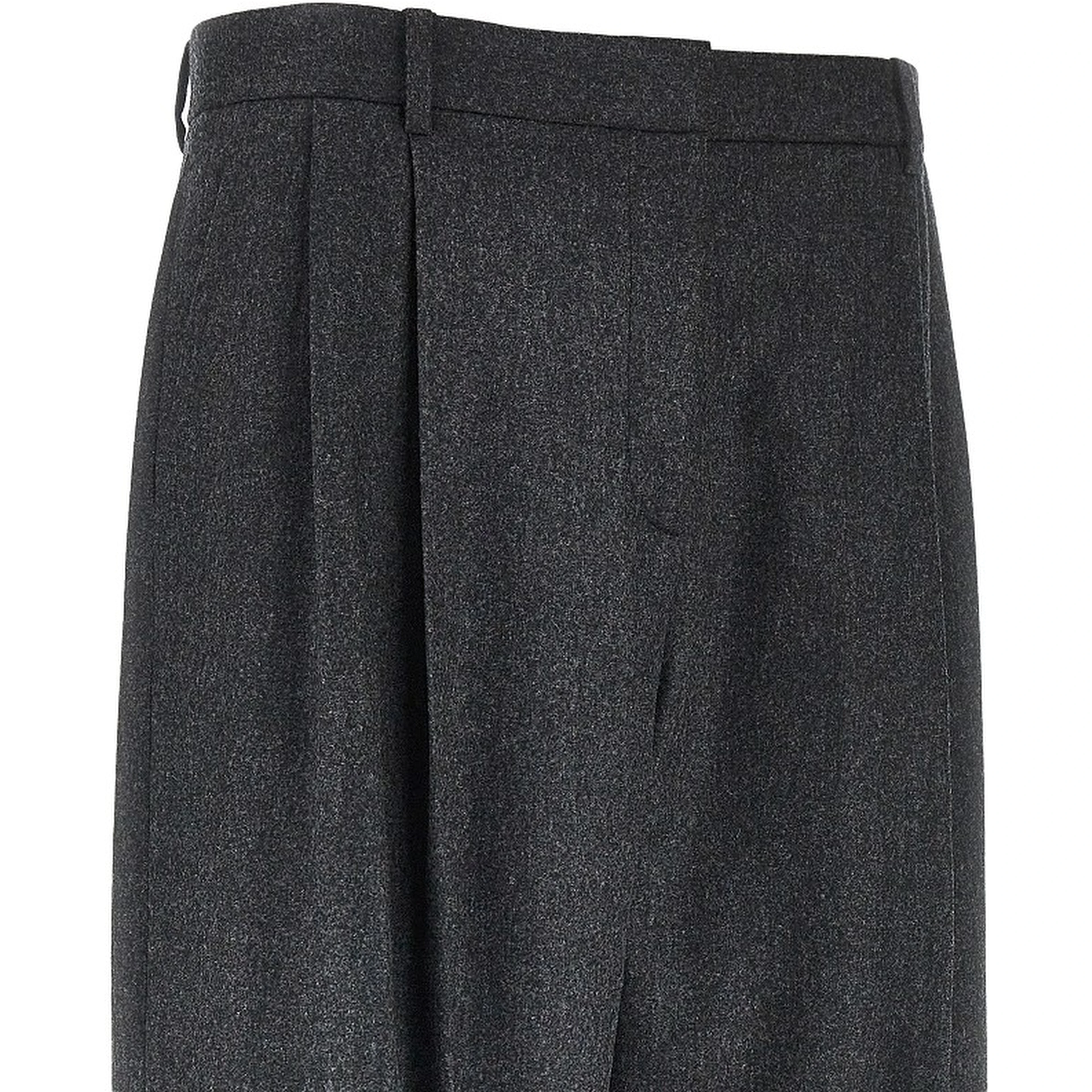 'August' pleated flannel pants