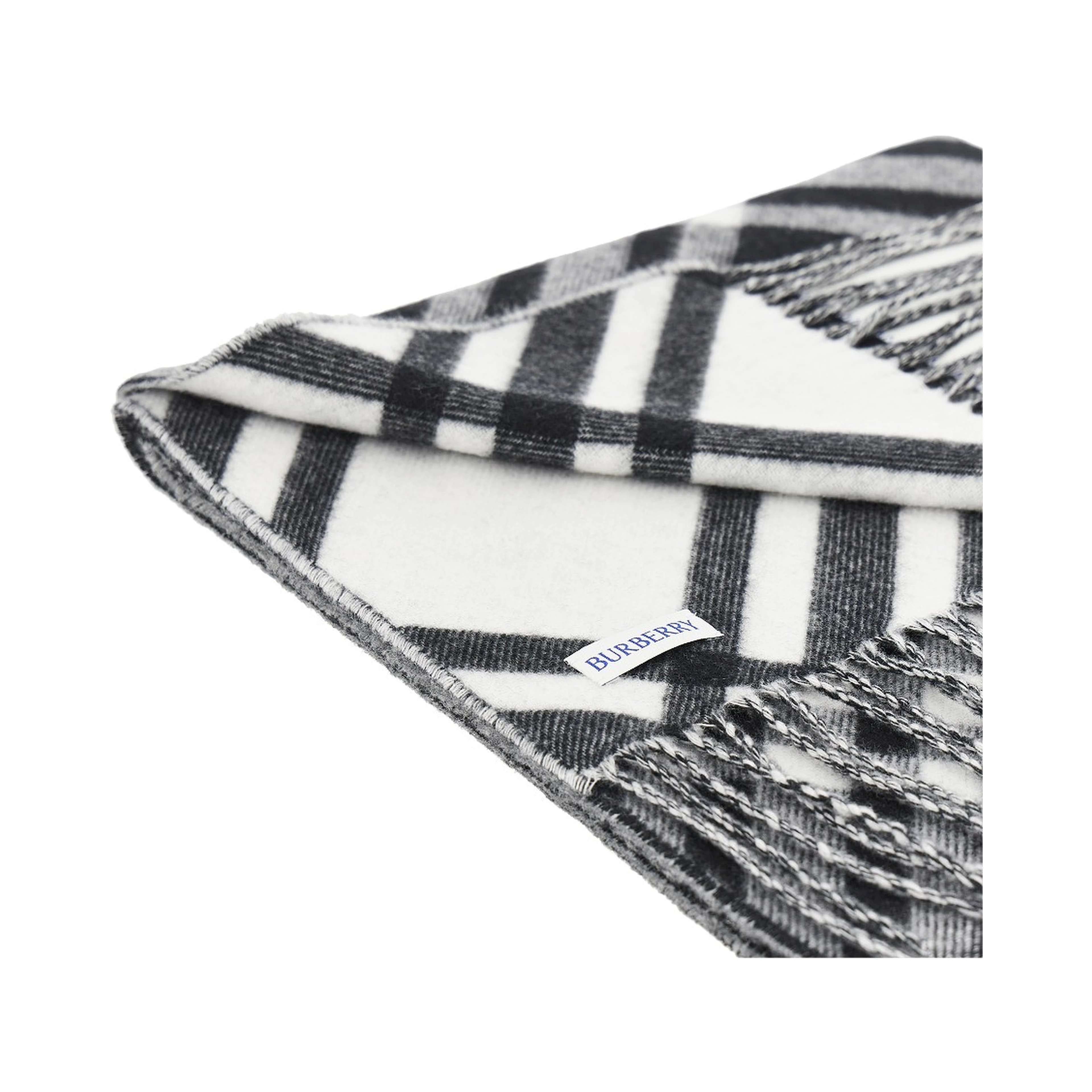 Check cashmere scarf