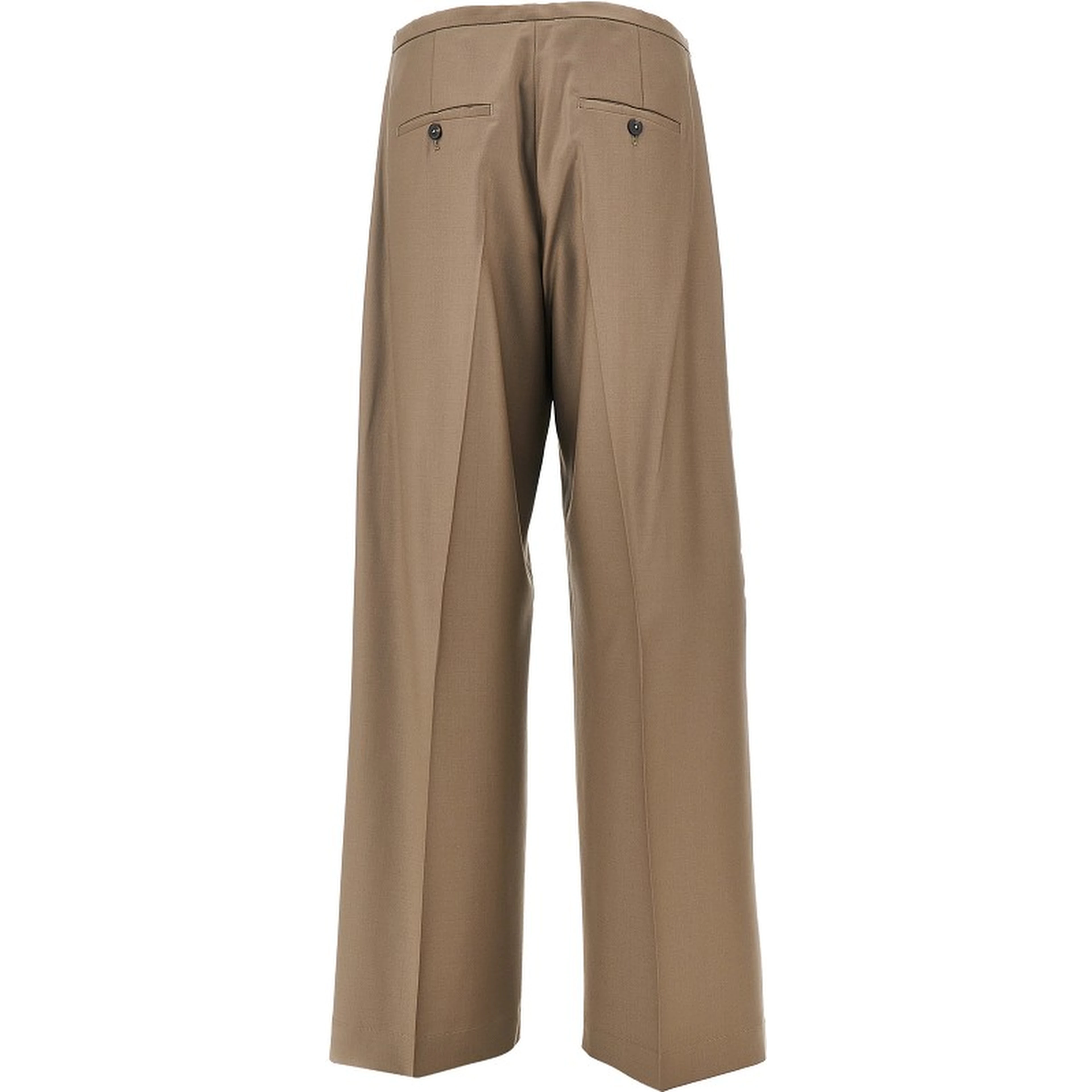 Single pleat wool pants